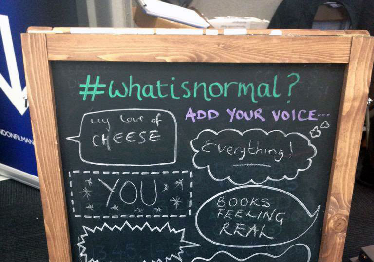 The #WhatIsNormal? Self-Service Chalkboard