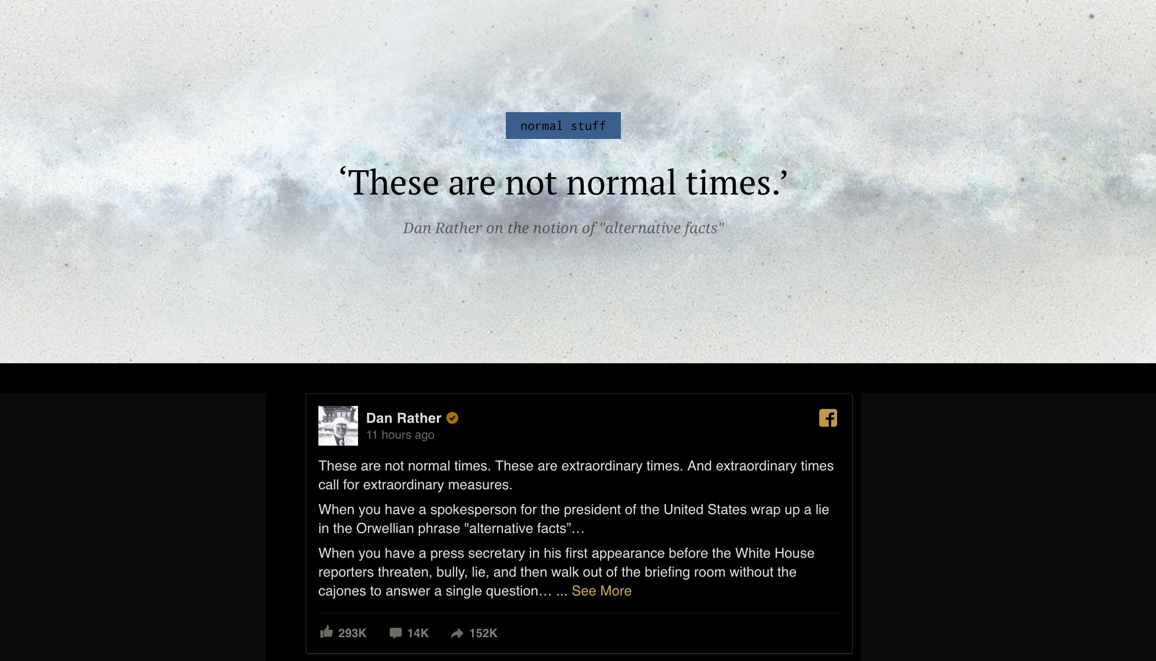 ‘These are not normal times.’